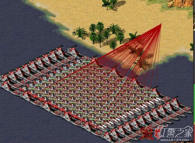 红警图片:红色警戒2无畏战舰超强攻击