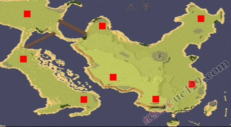 红色警戒2共和国之辉地图 中国地图之三国鼎立