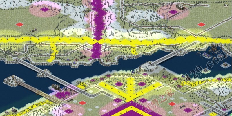 红色警戒2尤里的复仇地图下载:大矿脉的森林版