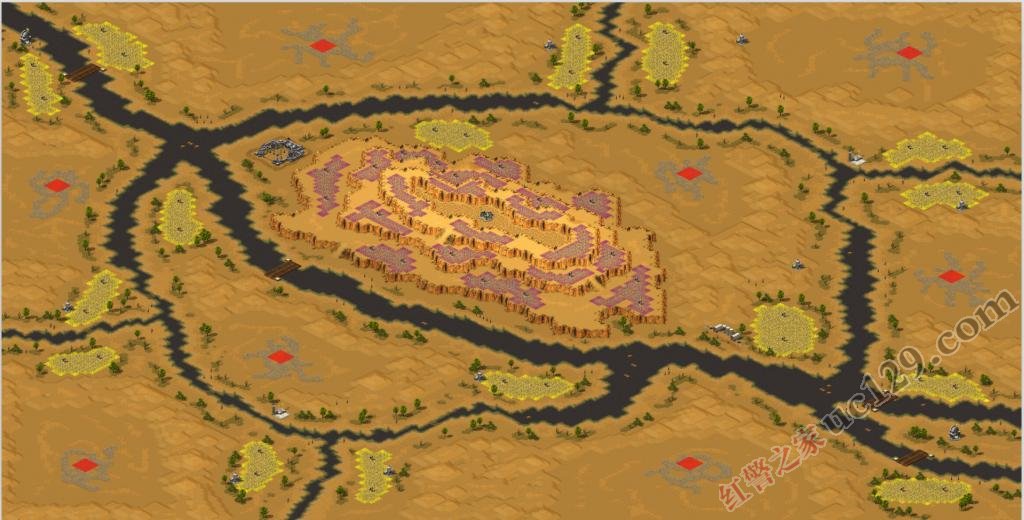 红色警戒2尤里的复仇大矿脉（水晶之山）地图