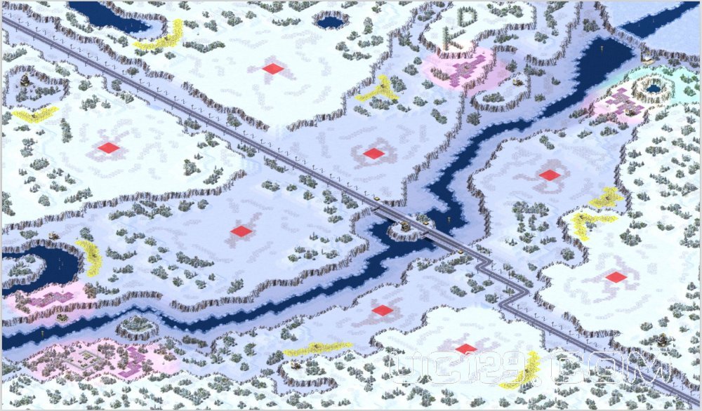 尤里的复仇:贫矿区(寒冰迷谷)地图图片